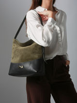 Schoudertas Serena Sude Leder Nathan baume Groen vogue 6-vue-porte